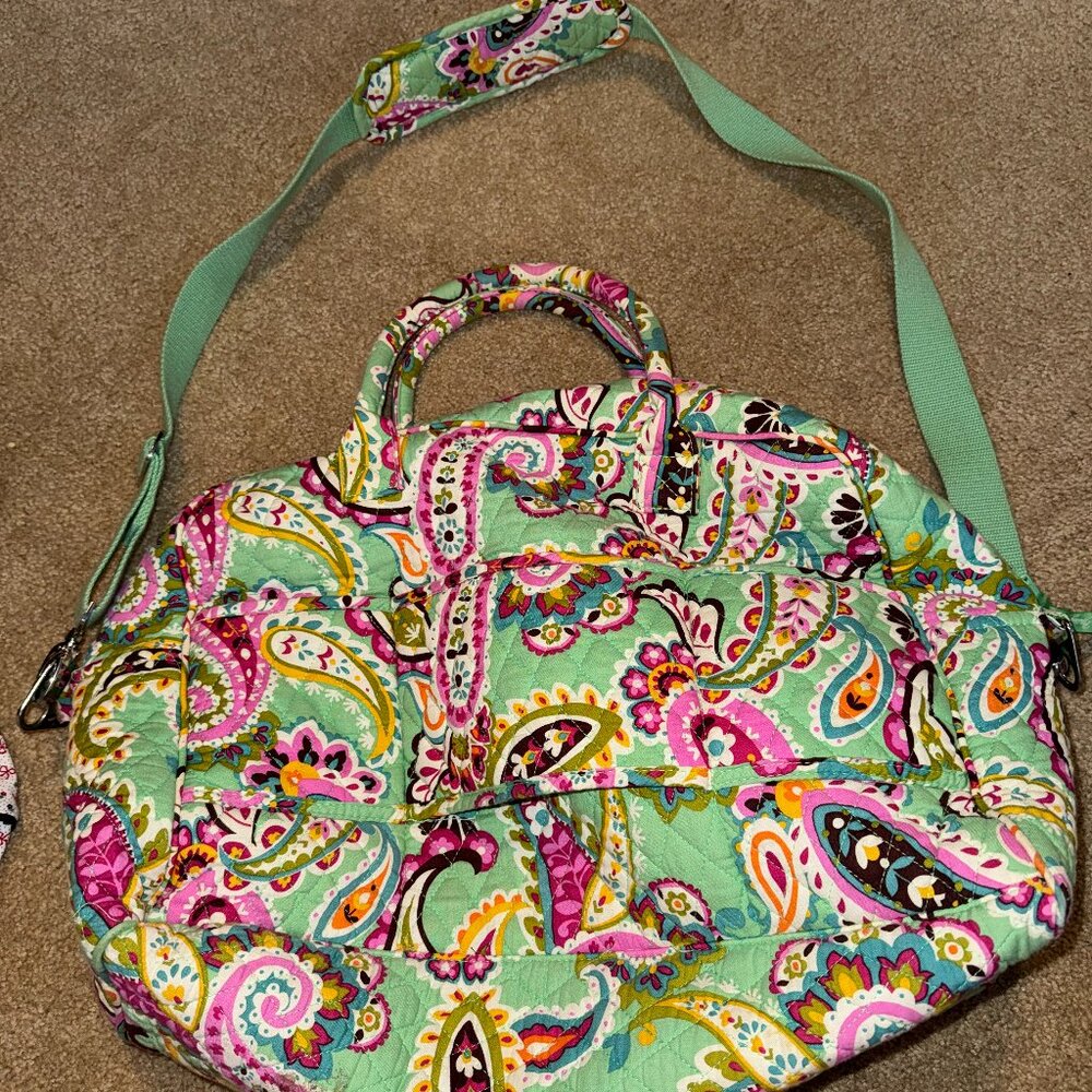 Vera Bradley Tutti Frutti Weekender Bag Mint Green Floral